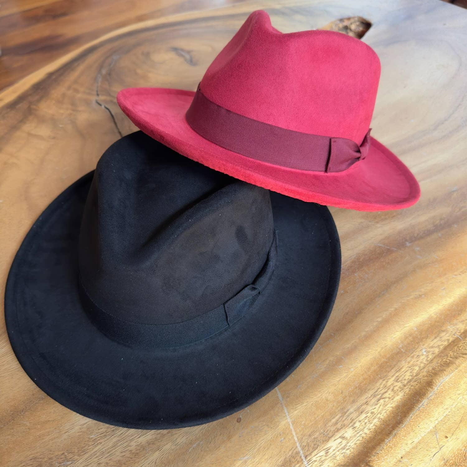Queens INC - Wholesale Fedora - Women's - Stiff Brim Rancher in  Suede Hat W/ Ribbon 5