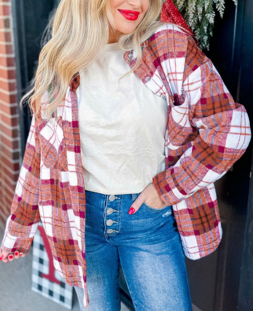 Lovesoft - Wholesale Shirt Jacket/Shacket - Women's - St. Patrick’s Day Green Plaid Cozy Shirt Jacket Shacket4