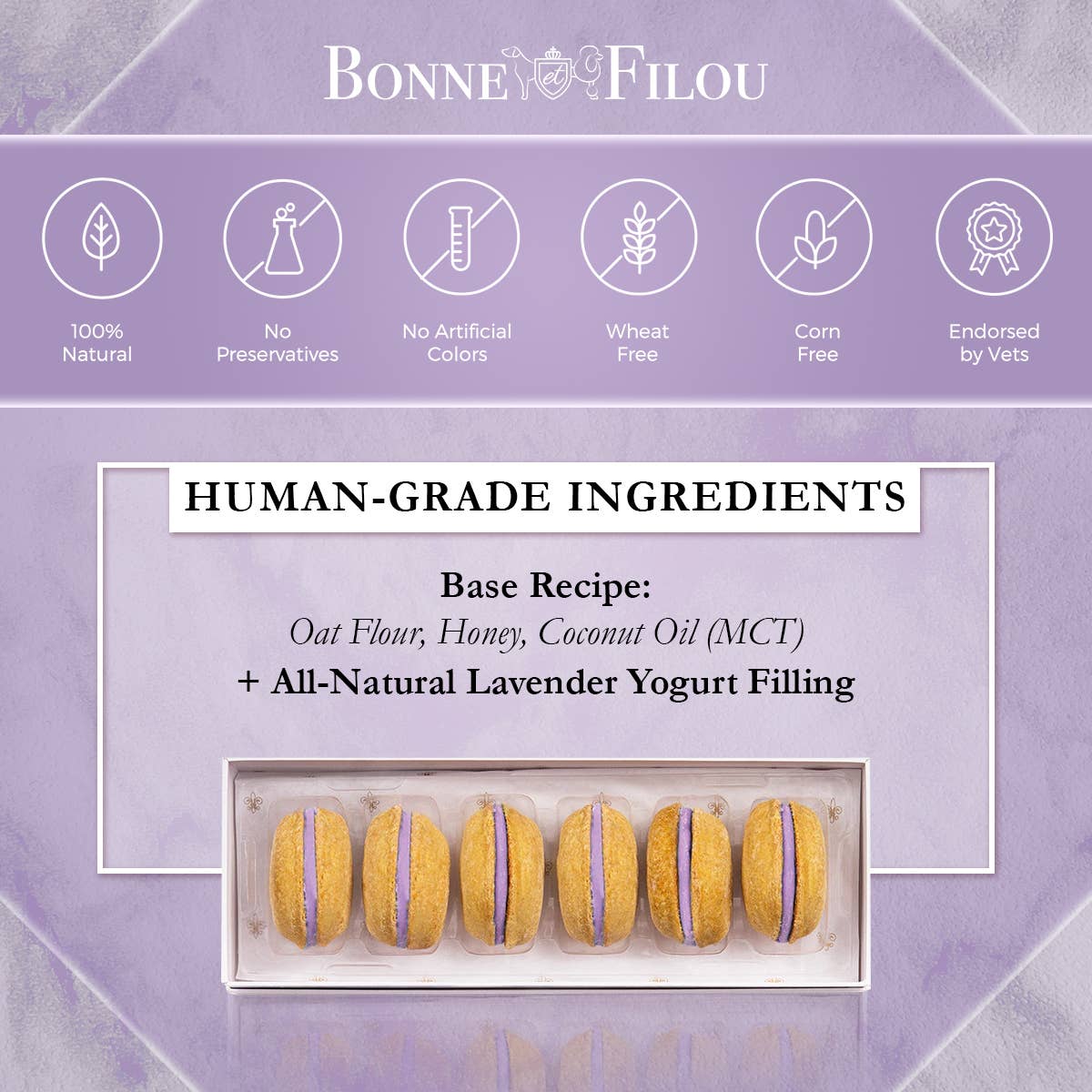 Bonne et Filou - Vente Friandises – chien - Macarons pour chiens | Cadeaux pour chiens (lot de 3)8