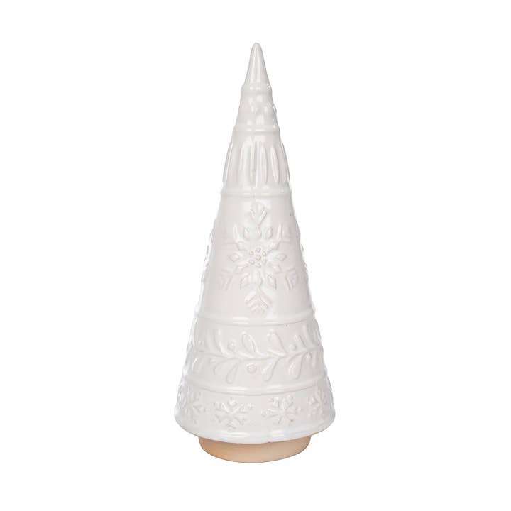 Figurine décorative flocon de neige embossé sapin de Noël pour la vente par C&F Home