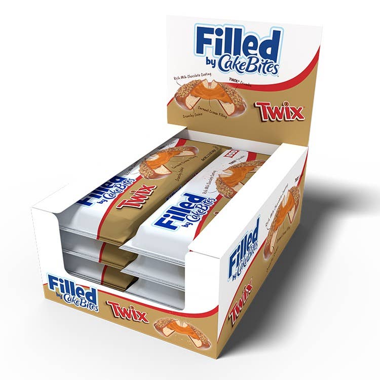 Long Island Candy Factory – wholesale Kakor – Cakebites Twix Fyllda Kakor 60 g 8 st0