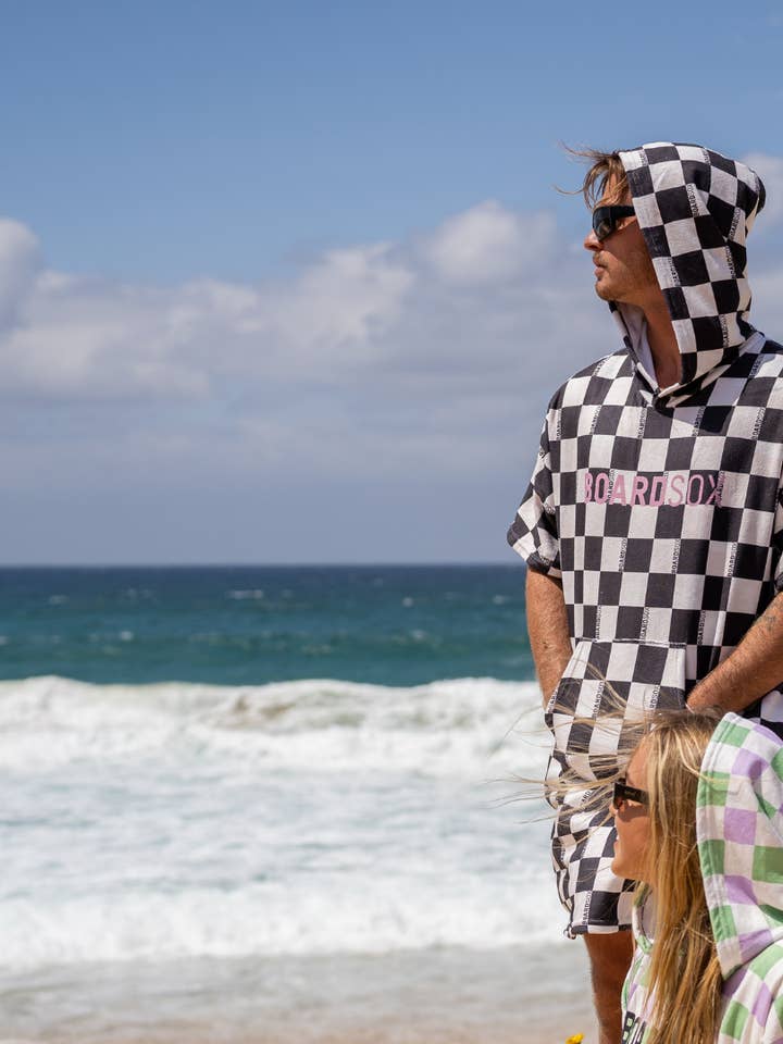 Checks - Boardsox Hooded Towel + Surf Poncho for wholesale by Boardsox