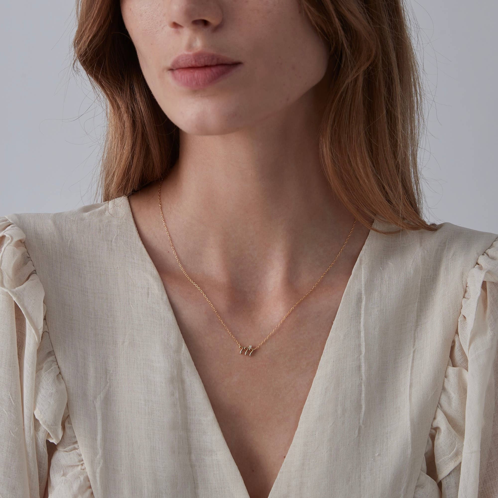 Perimade & Co. LLC - Wholesale Pendant/Charm Necklace - Dainty Angel Number Charm Necklace in 925 Sterling Silver5