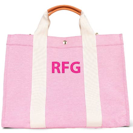"Taylor" Pink Tote (Personalizable)  for wholesale by Boulevard