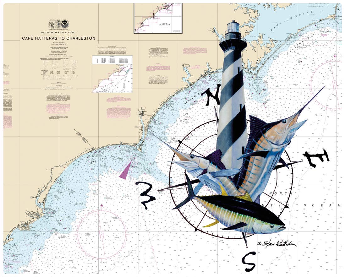 American Products Group, Inc - Wholesale Cutting Board - 12" x 15" Carolina Lighthouse Magic Slice Gourmet Size0