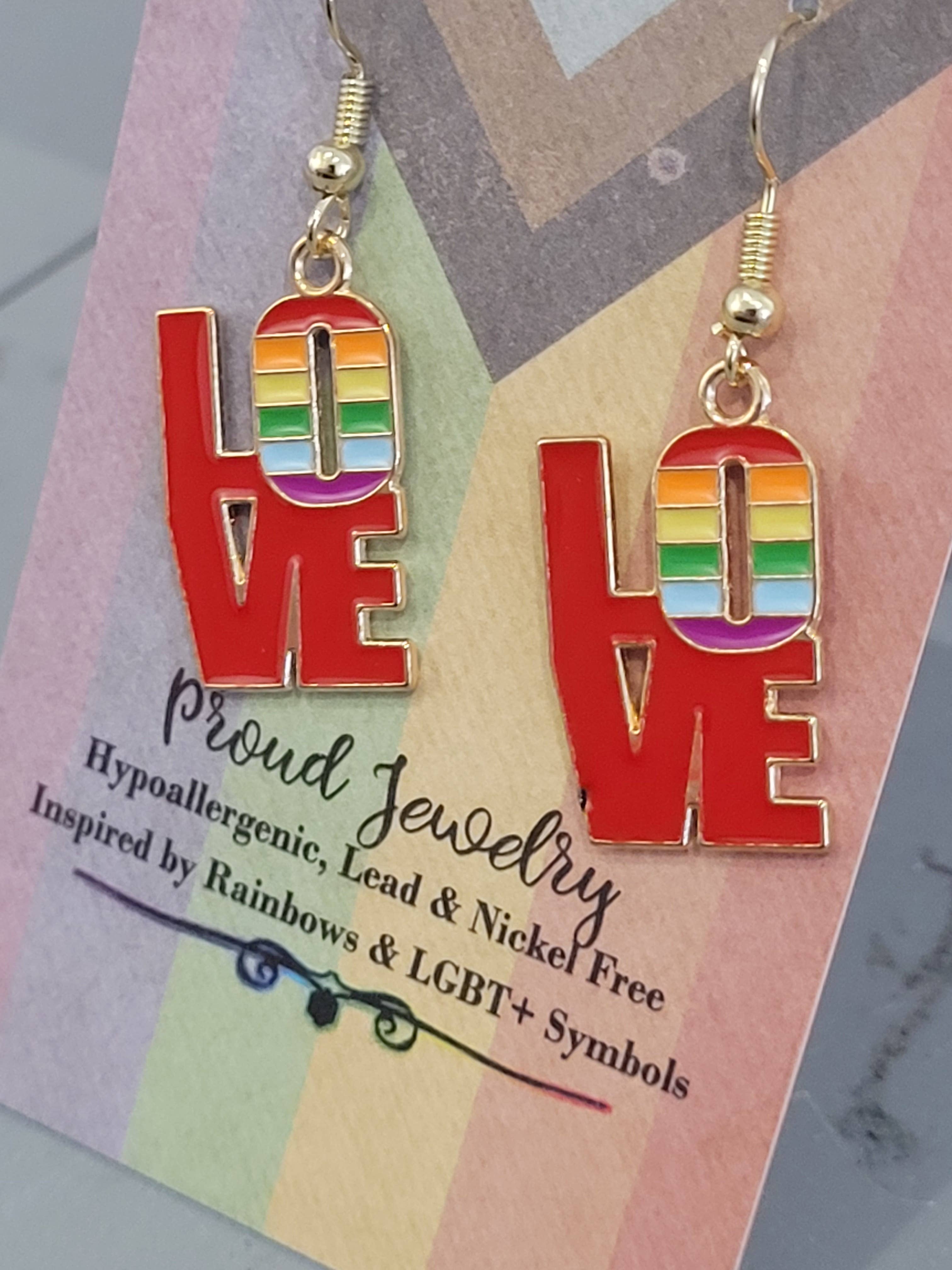 Con-Quest Crafts – wholesale Smycken – Rainbow Pride Örhängen & Halsband - LGBTQIA+-inspirerade 3