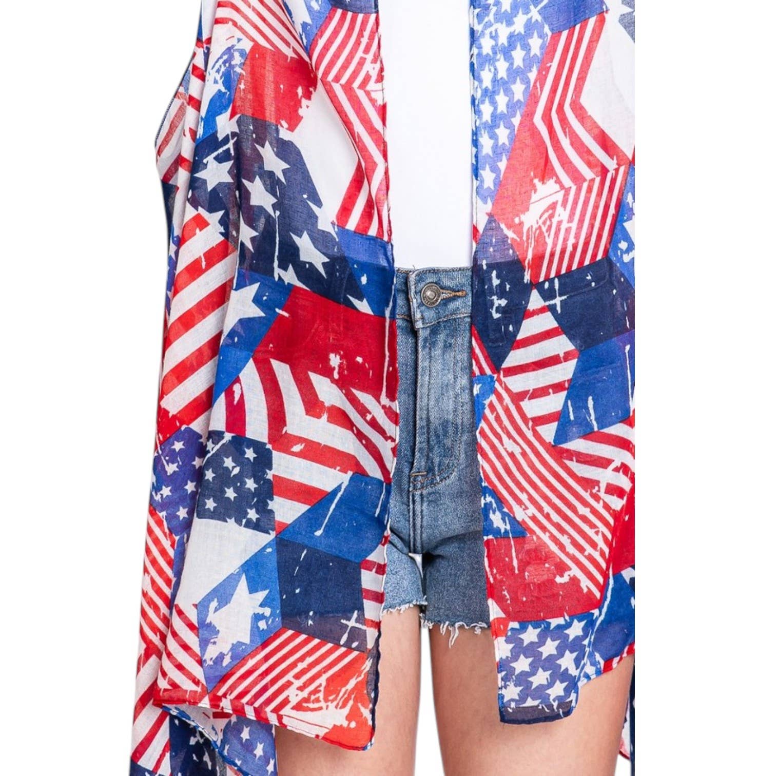 LA Jewelry Plaza - Wholesale Outerwear Vest - Women's - American Flag Everyday Vest3