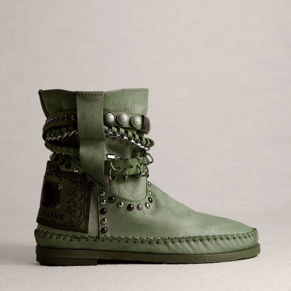 Karma of Charme - Venta al por mayor Botines - Mujer - Botines Stra2 Queen teñidos a mano con correas ajustables y piedras4