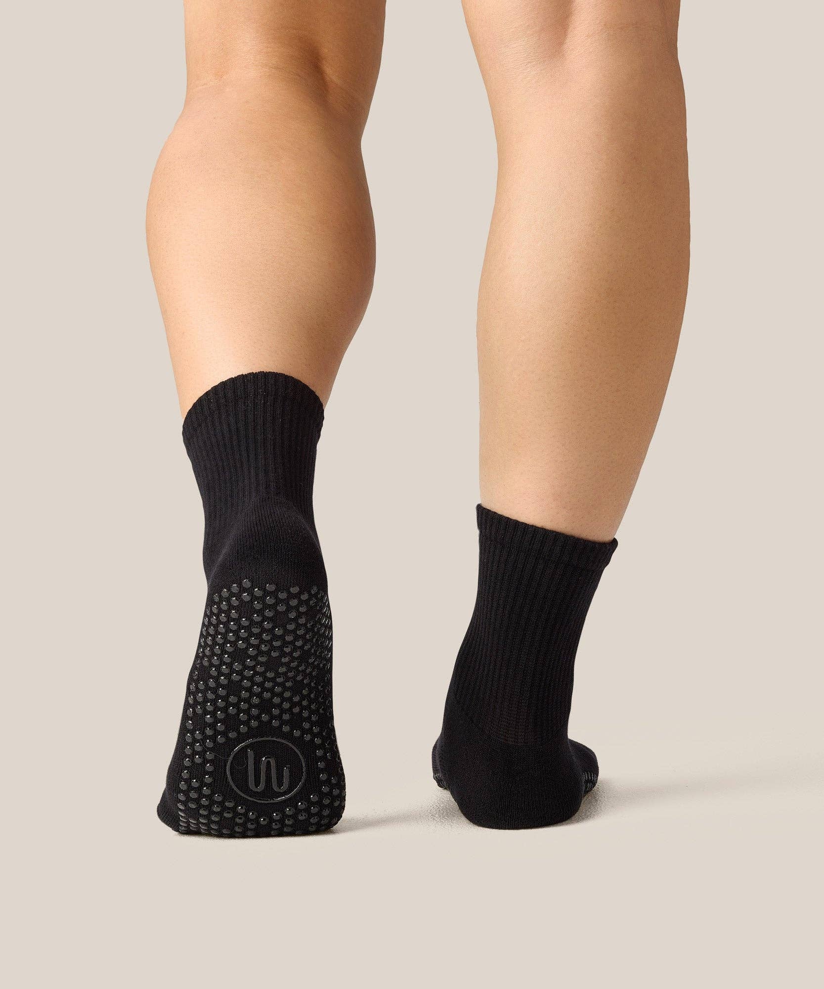MoveActive - Wholesale Socks - Women's - Crew Grip Socks - Black1