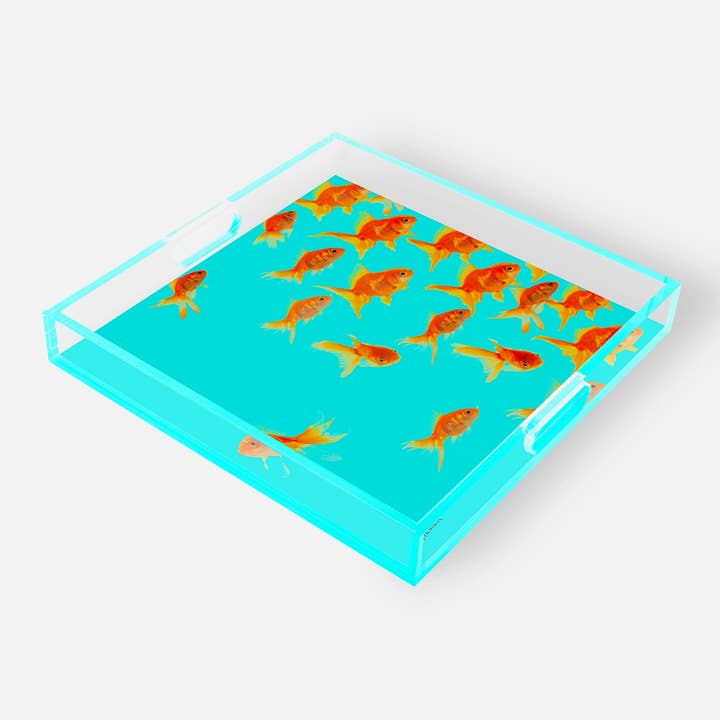 David Stesner ArtHouse - Wholesale Decorative tray - Golden Current Tray1