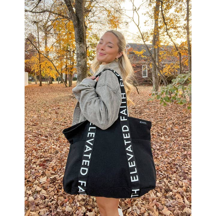 Elevated Faith - Venta al por mayor Bolsa de asa- Mujer - La bolsa negra grande de uso diario