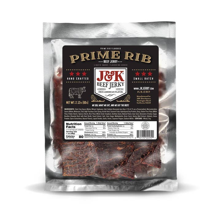 J&K Beef Jerky - Prime Rib 2.12oz. and other Purchase Wholesale prime beef. Free Returns & Net 60 Terms on Faire trending on Faire.