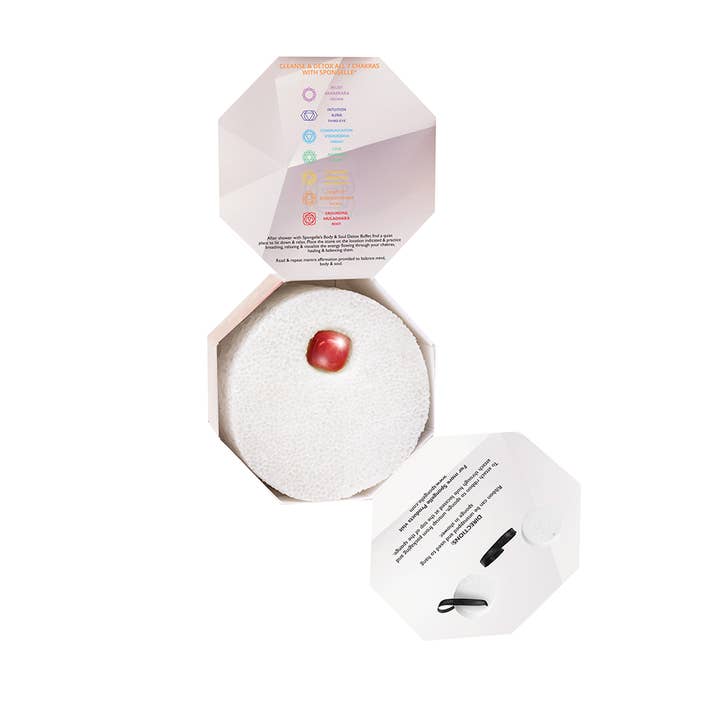 Spongellé | Valentines Day Gifts | Easter Gifts – Puff/esponja de banho por atacado – Lunar Lime | Detox Espiritual (Jaspe Vermelho)2