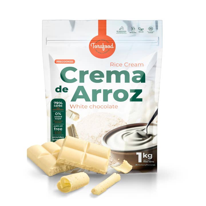 CREMA DE ARROZ 1KG SABOR CHOCOLATE BLANCO - TORAFOOD para venta al por mayor de Torafood