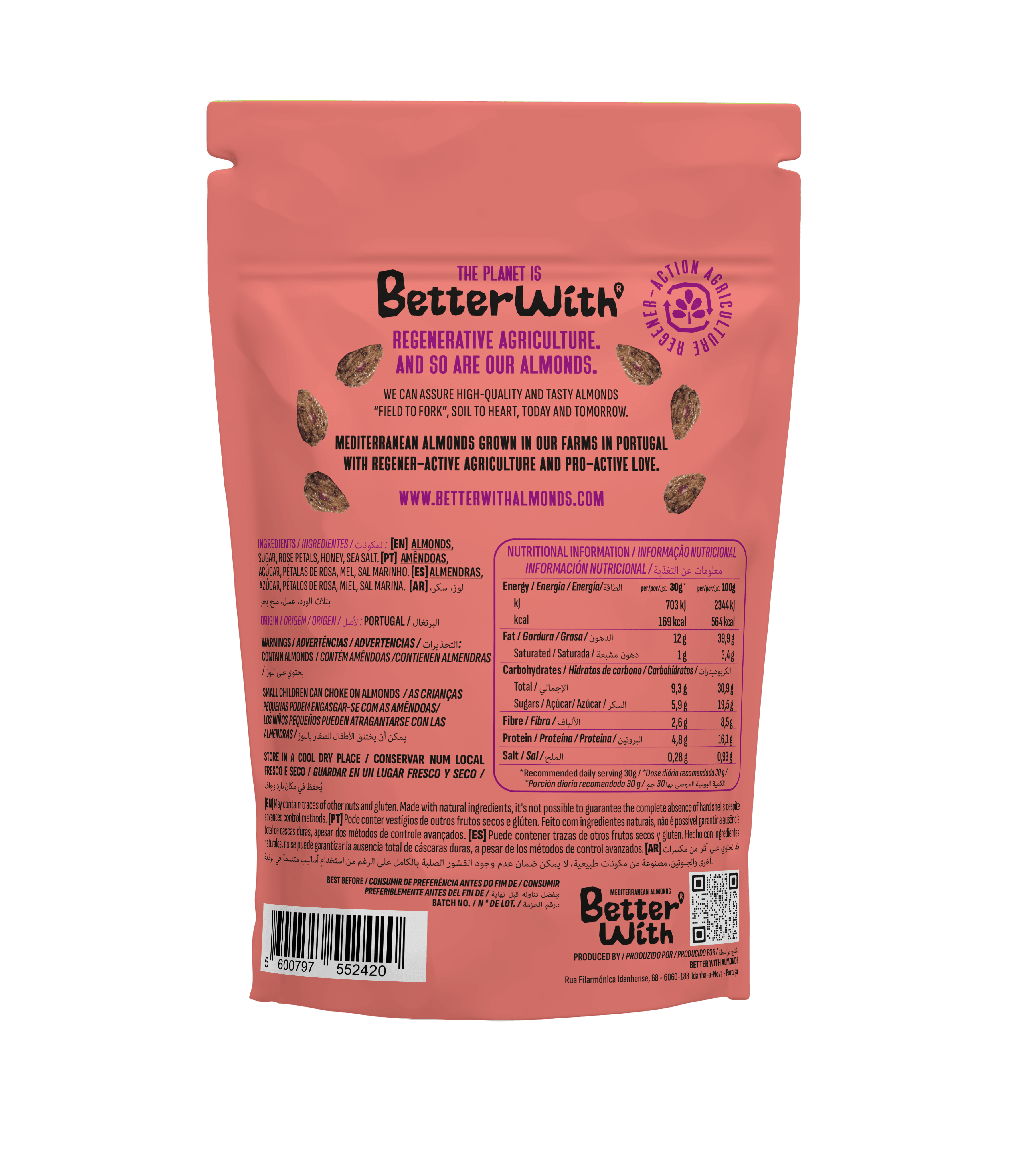 Better With Almonds - Wholesale Nuts - Amêndoas Melhor Com Pétalas de Rosa - 140g2