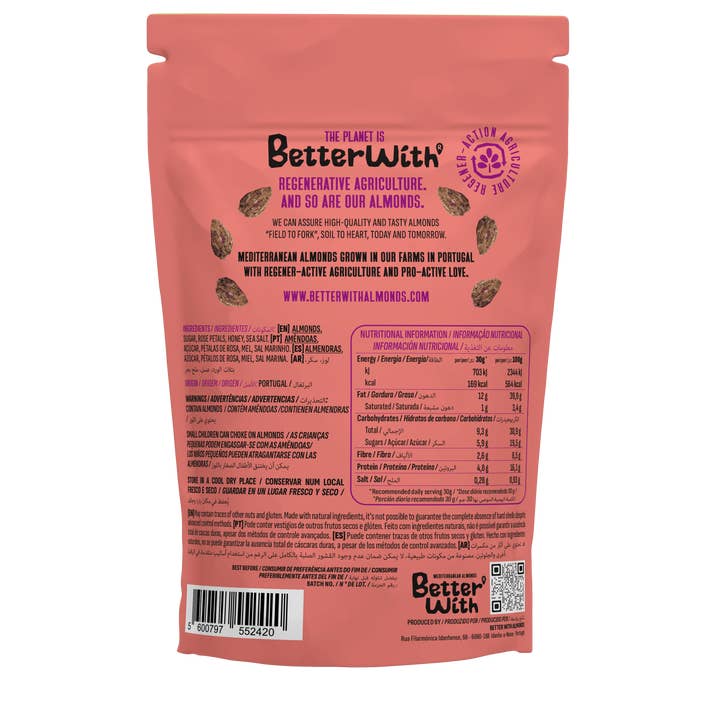 Better With Almonds - Wholesale Nuts - Amêndoas Melhor Com Pétalas de Rosa - 140g2