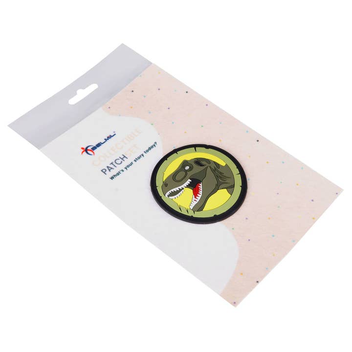 Belmil - Vendita all'ingrosso Toppe - Toppa in gomma con velcro T-rex verde