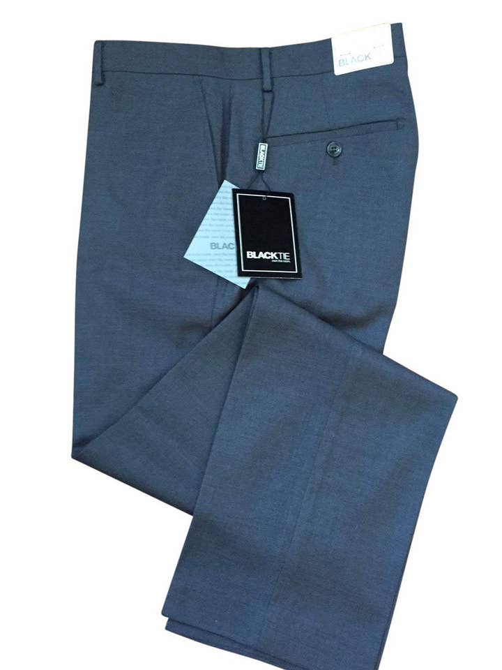 "Bradley" Steel Grey Luxury Wool Blend Suit Pants - Unhemmed for wholesale by Cardi International