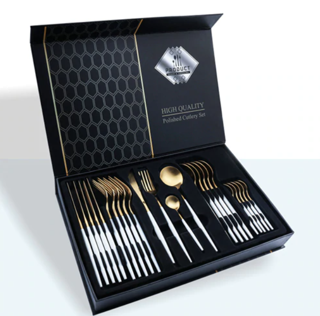 Homerely (We Cover All Import Duties) - Wholesale Assorted Cutlery Set - 24pcs Tableware Set2