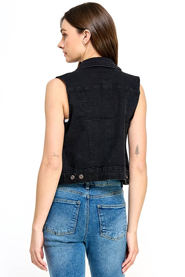 BLUE AGE - Wholesale Outerwear Vest - Women's - Women's Spandex Denim Vest15