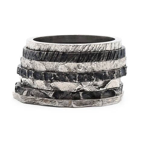 Wochenring aus Coucot-Silber. Neue Kollektion für den Großhandel von COUCOT