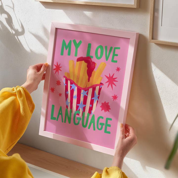 Linguaggio dell'amore, Arte da parete, Arte colorata, Decorazione dopaminica, Divertimento per la vendita all'ingrosso da parte di Kate Fox Design