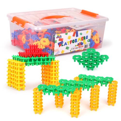 Play Build Platformers Building Plastic Toys. STEM Building for wholesale by The Toy Group