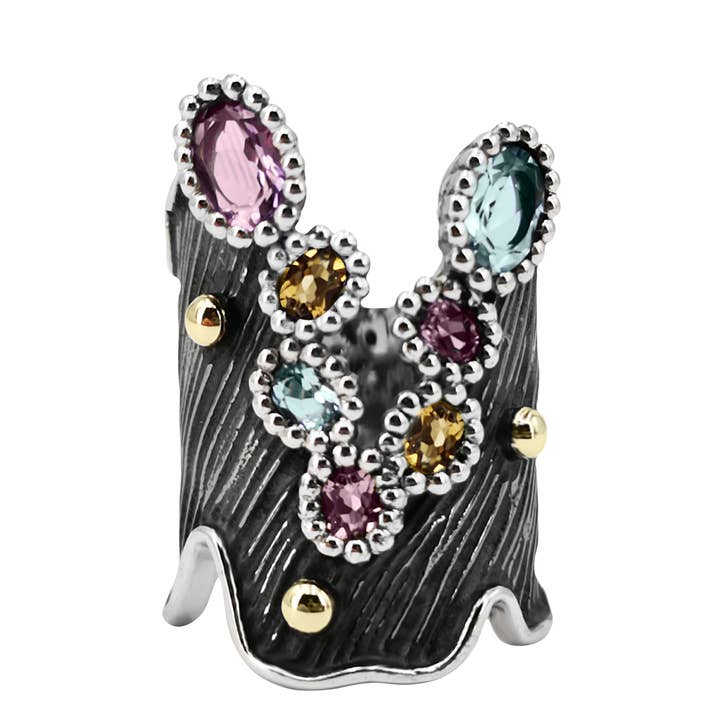 BAGUE ALEGRIA 1 PIERRES SEMI-PRÉCIEUSES 22 pour la vente par BOHEMME