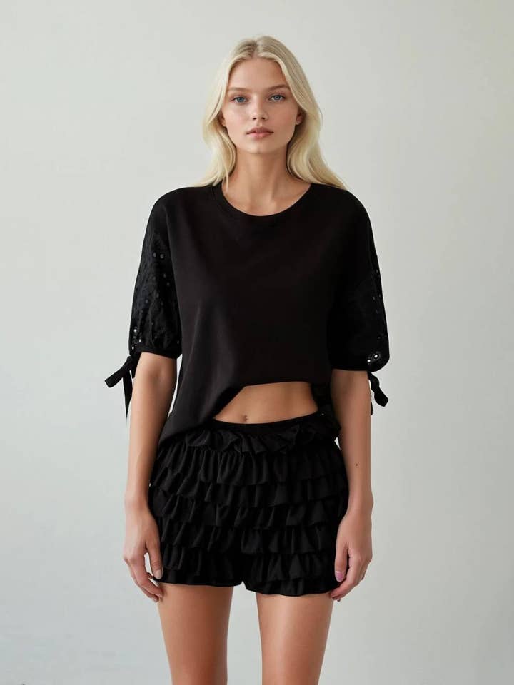 Anaz - Wholesale T-Shirt - Women's - Eyelet T-shirt