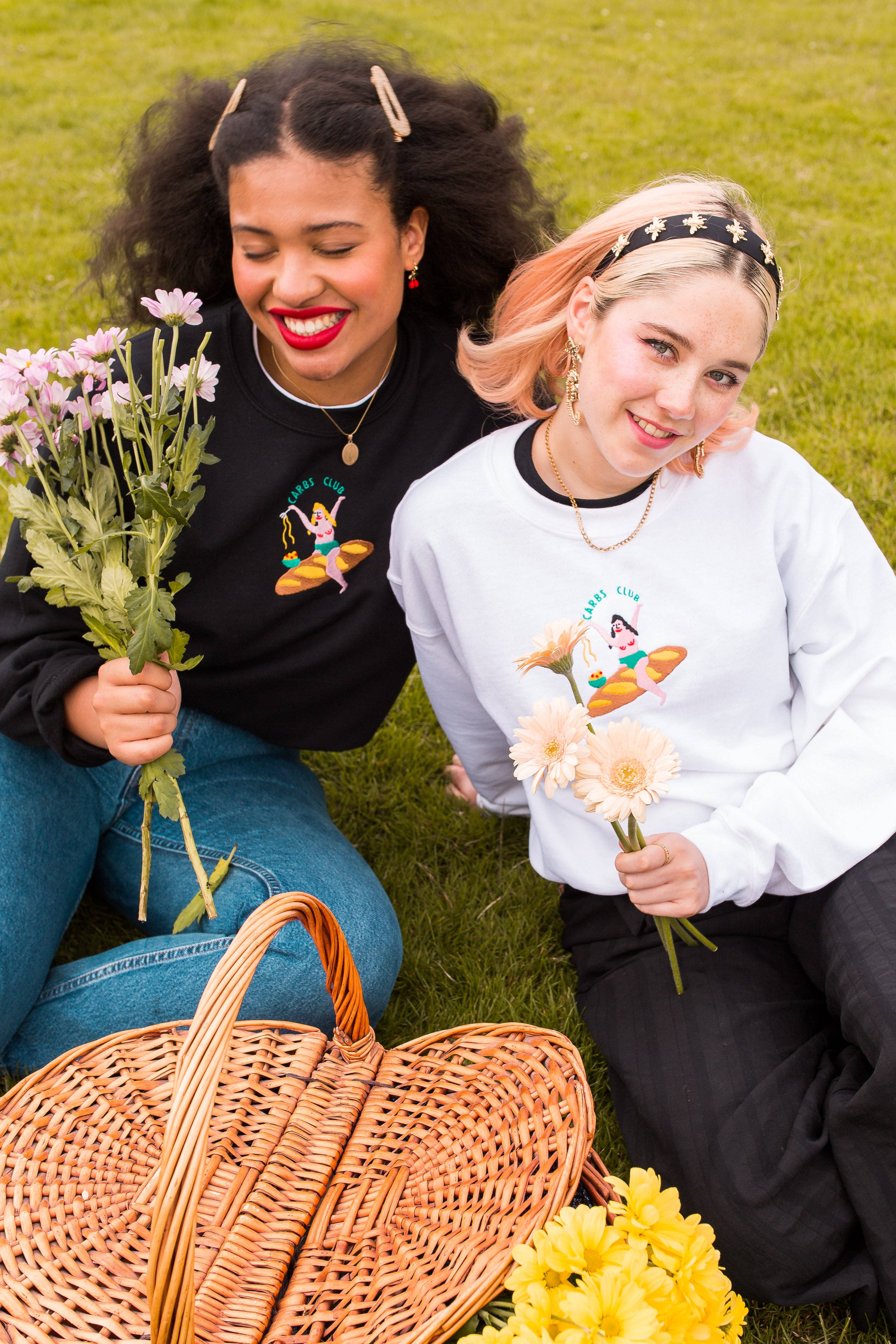 Limpet Store - Vente Sweat-shirt – femme - Sweat-shirt brodé Carbs Club3