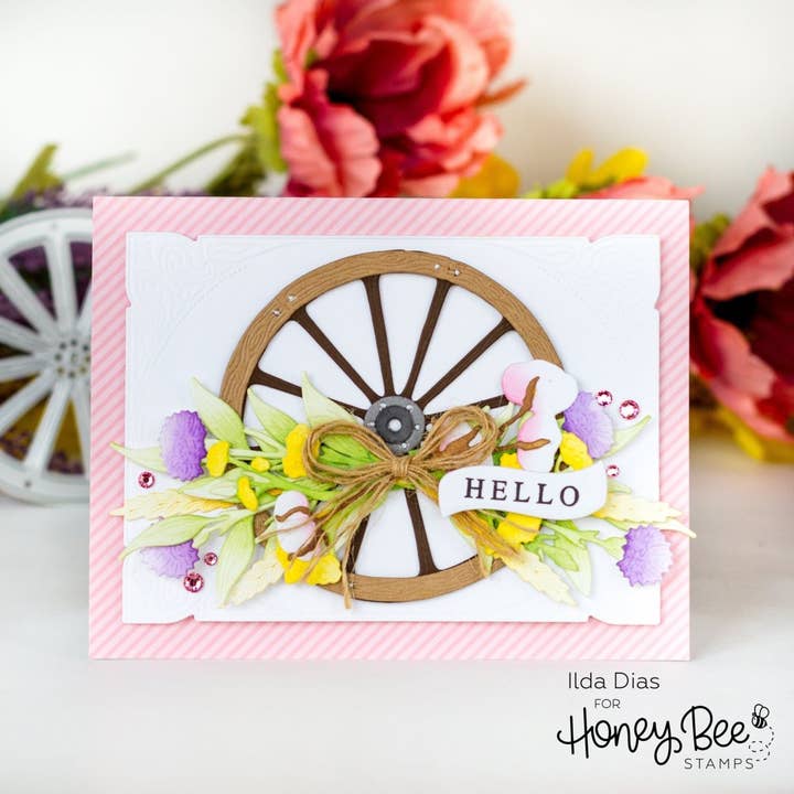 Honey Bee Stamps - Wholesale Craft Supplies - Lovely Layers: Wagon Wheel - Honey Cuts - Stand-Alone Dies4