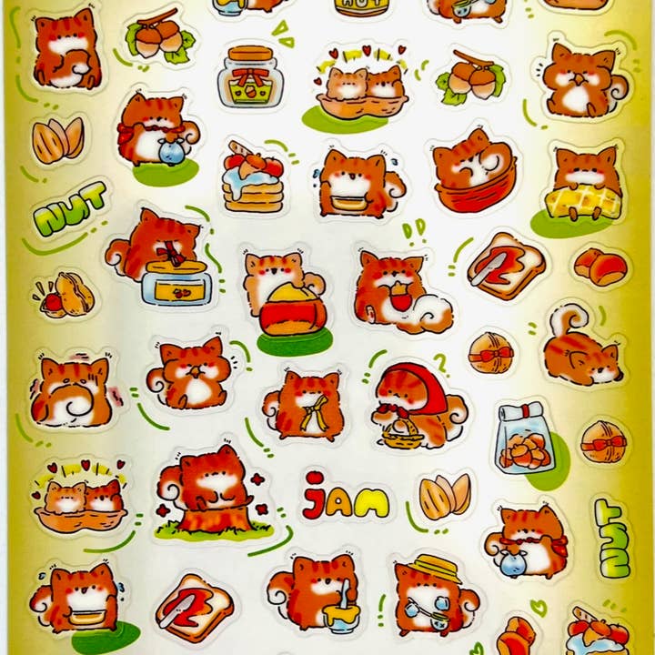 51100 SQUIRREL PARTY STICKERS for wholesale by BCmini