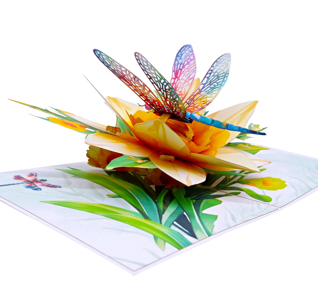 Wonder Paper Art – wholesale Tackkort –  Dragonfly 3D popup-kort3