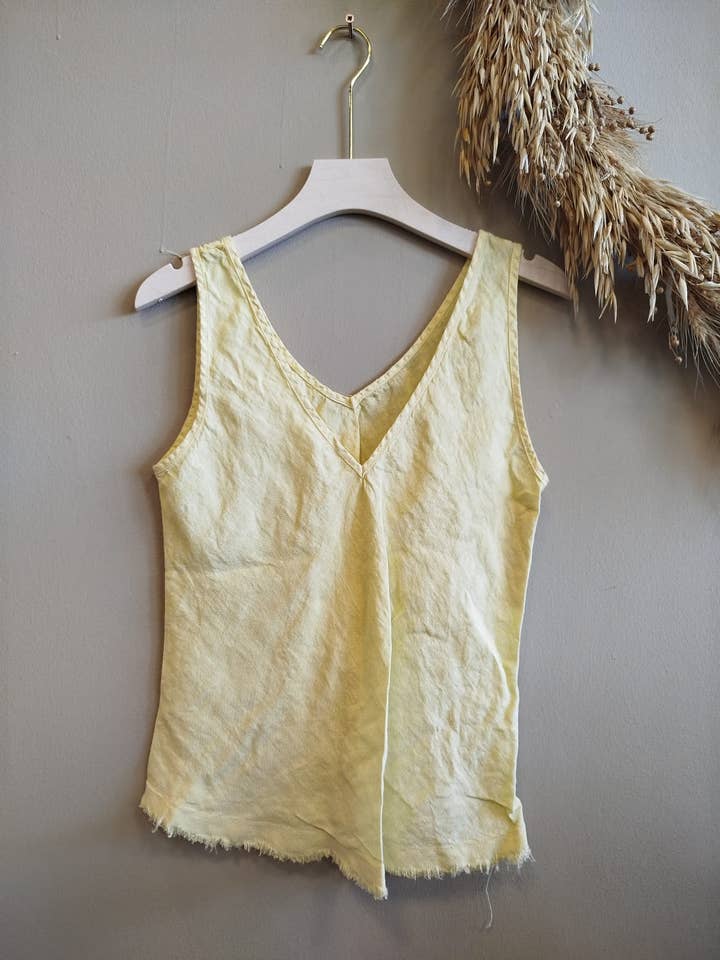 Linos y Textiles - Wholesale Tank Top - Women's - REF 21591 100% SISA LINEN T-SHIRT3