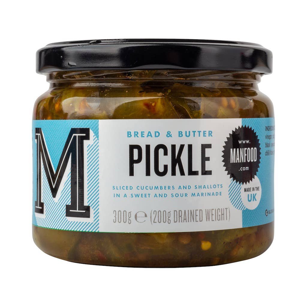 Welovemanfood Ltd – wholesale Pickled vegetables – Manfood Bread and Butter Pickles - 300g