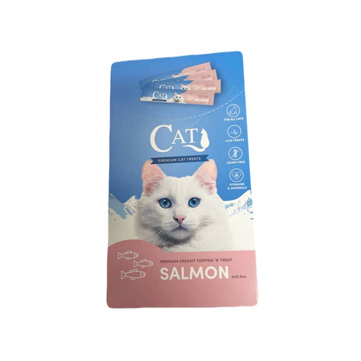 Scoochie Pet Products - Wholesale Pet Treats - Cat - Squeeze Up Cat Treat Salmon .5 Ounce - 4 Pack1