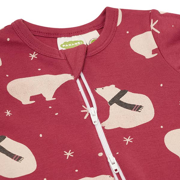 Parade Organics - Vente Grenouillère – bébé - Barboteuse de Noël assortie à imprimé bio « bidirectionnel »13