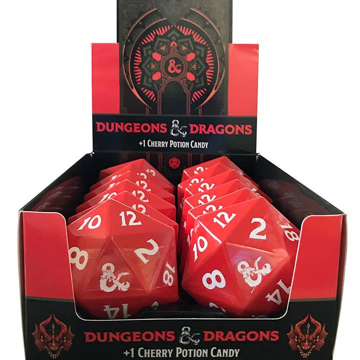 Grandpa Joe's Candy Shop - Wholesale Hard Candy - Dungeons & Dragons +1 Cherry Potion Candy Tin 12ct