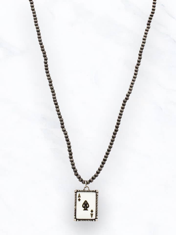 Ace of Spades Western Pendant Necklace for wholesale by Suzie Q USA