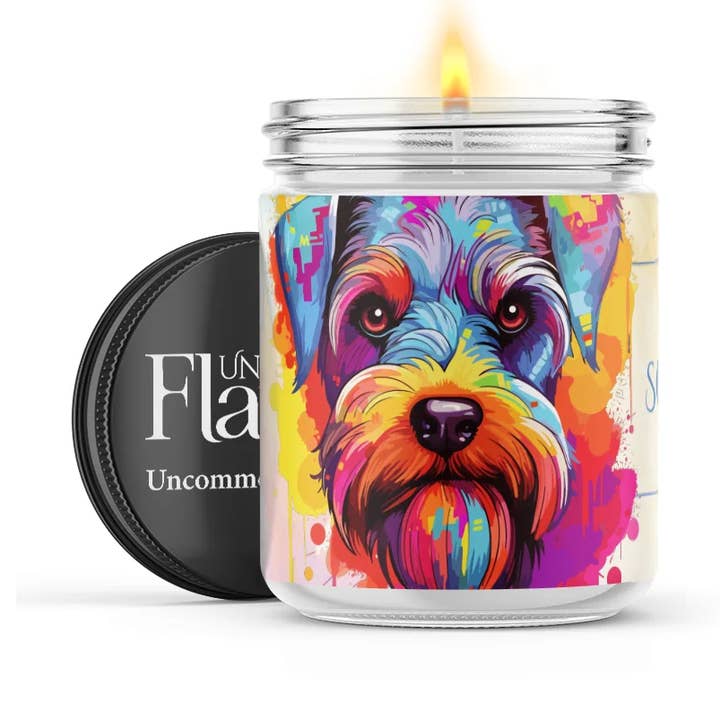 Schnauzer Candle for engroshandel hos Uncommon Flame