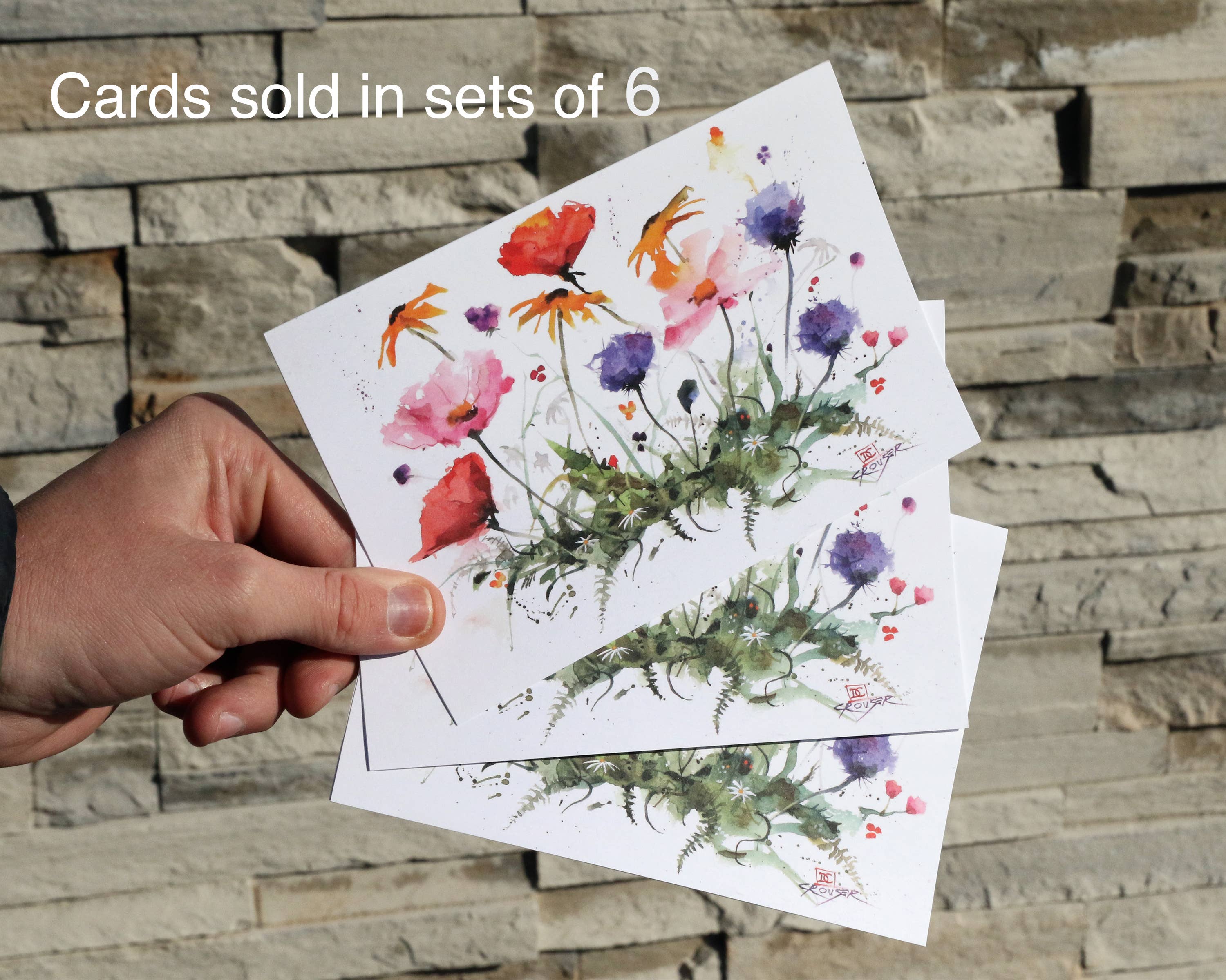 The Art of Dean Crouser Greeting Cards & Stickers - Vente Carte de vœux classique - Carte de vœux « The Lovebirds », 5 x 7 pouces3