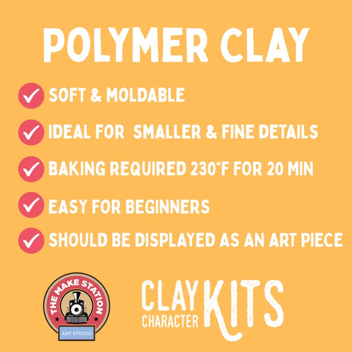 The Make Station | DIY Clay Kits - Wholesale DIY Craft Kit - Kids - Red Panda DIY Polymer Clay Kit | Arts & Craft Kit