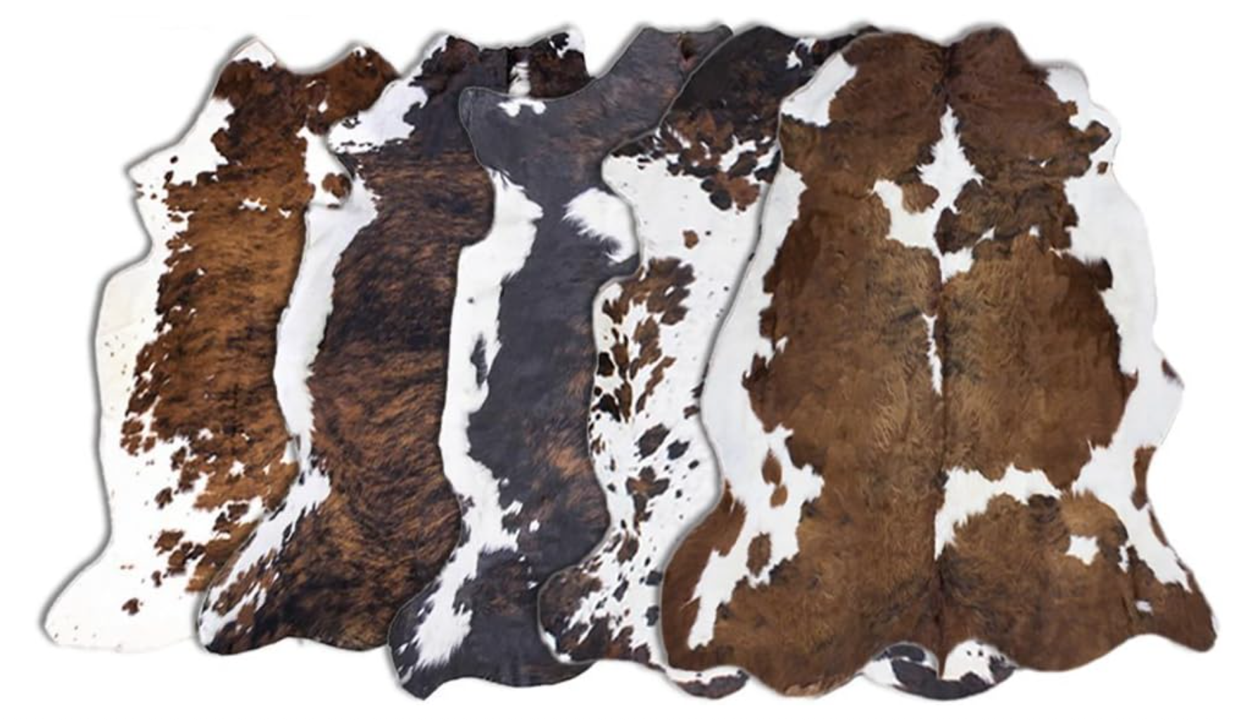Rodeo - Vendita all'ingrosso Tappeto - Set combinato in pelle bovina mista tigrata tricolore RODEO1