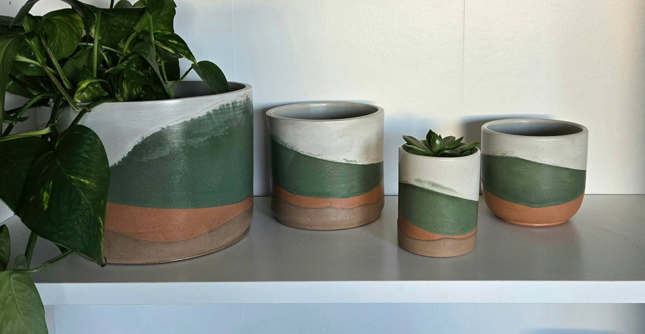 Plant 'er Here - Wholesale Plant Pot - Cylinder Planter- 5" and 7" Emerald3