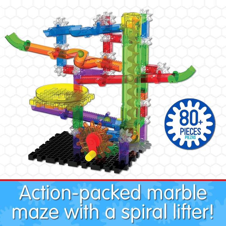 The Learning Journey - Wholesale Building Set - Kids - Techno Gears Marble Mania - Zoomerang 2.0 (80+ pcs)