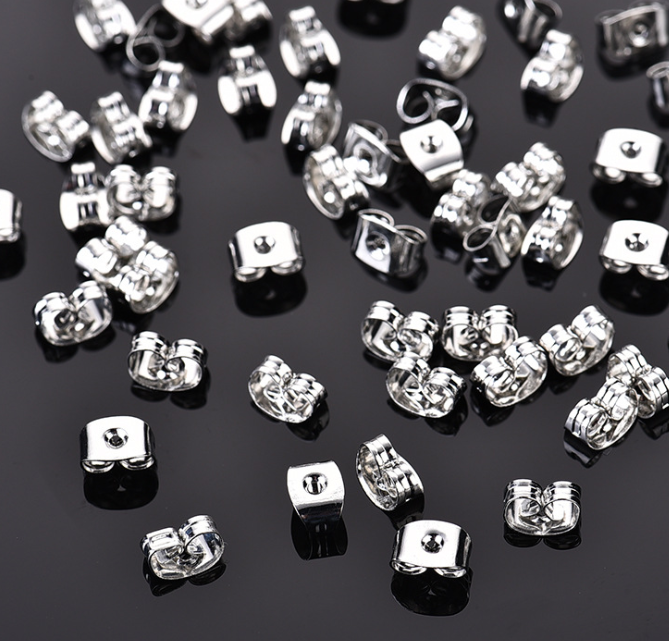 Zakka - Wholesale Stud/Post Earrings - 100pcsAll Style Clear Rubber Metal Earring Back Ear Stoppers8