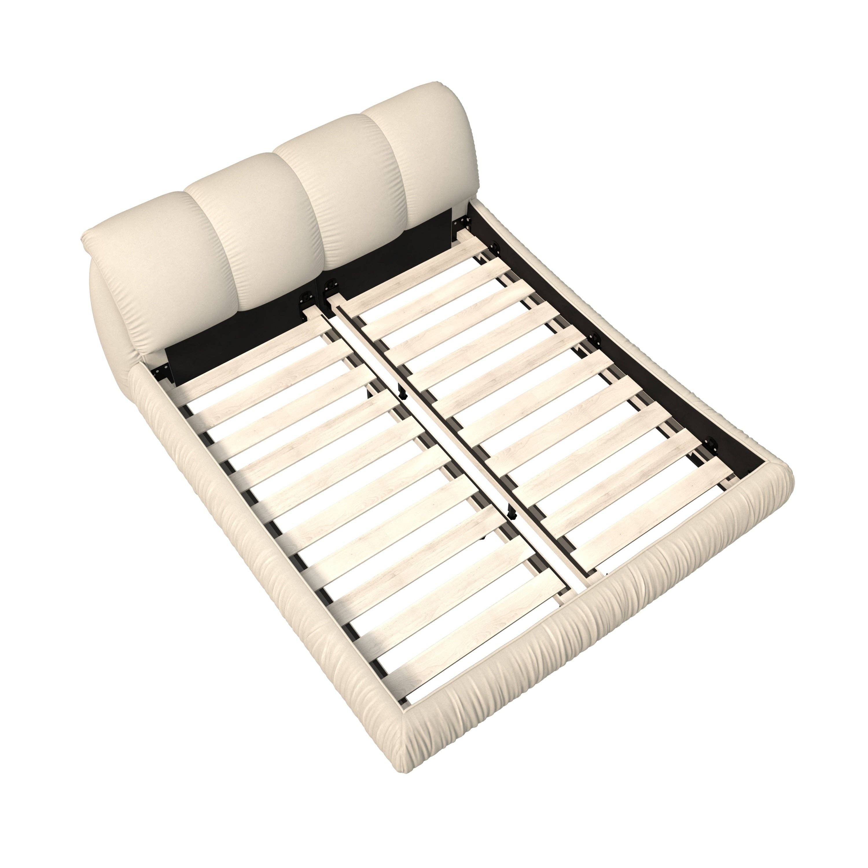 39F Inc. - Wholesale Bed - Queen Size Upholstered Platform Bed with Padded Backrest13