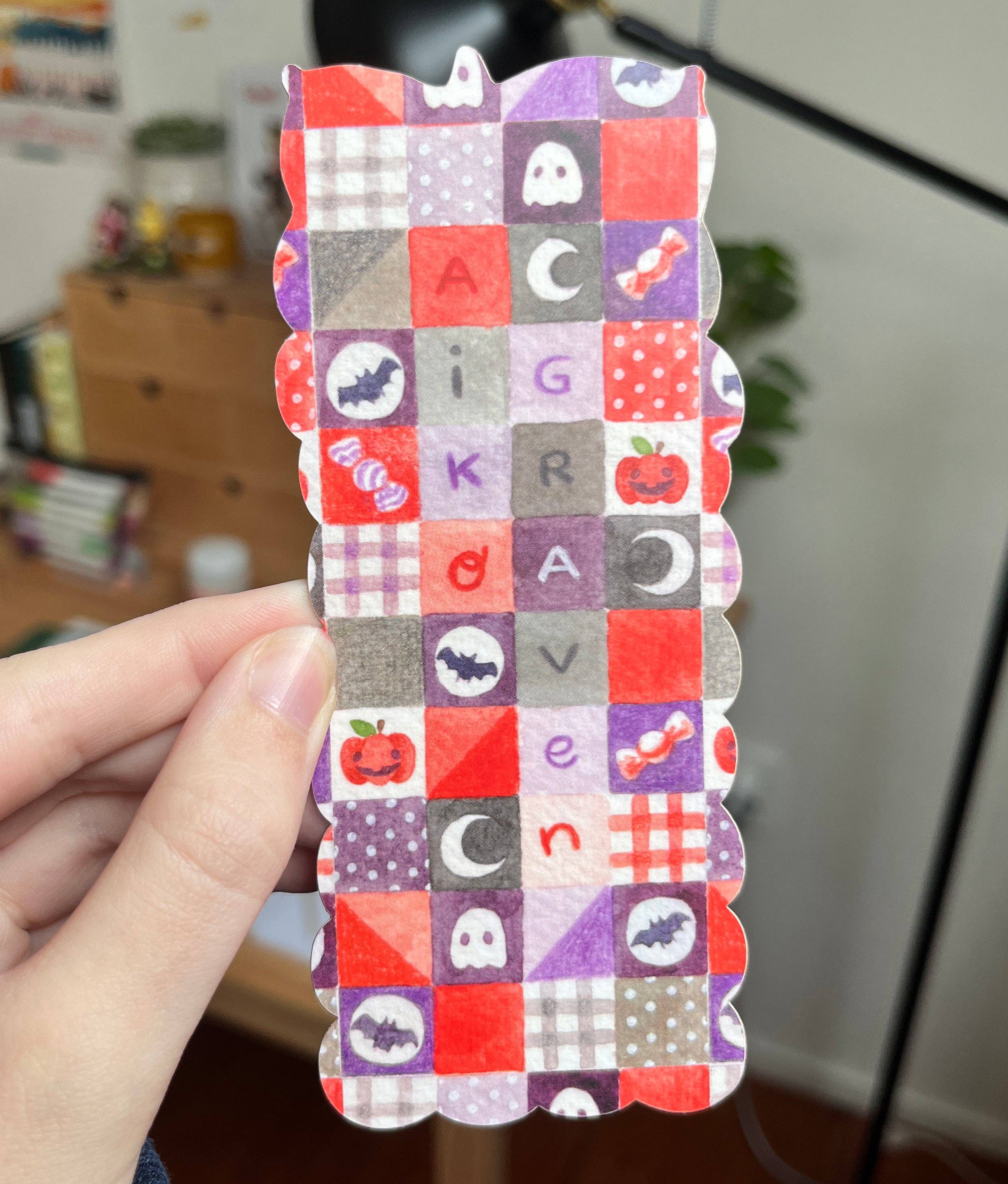 Aiko Graven - Wholesale Bookmark - Sleepy bat | Die cut Bookmark1