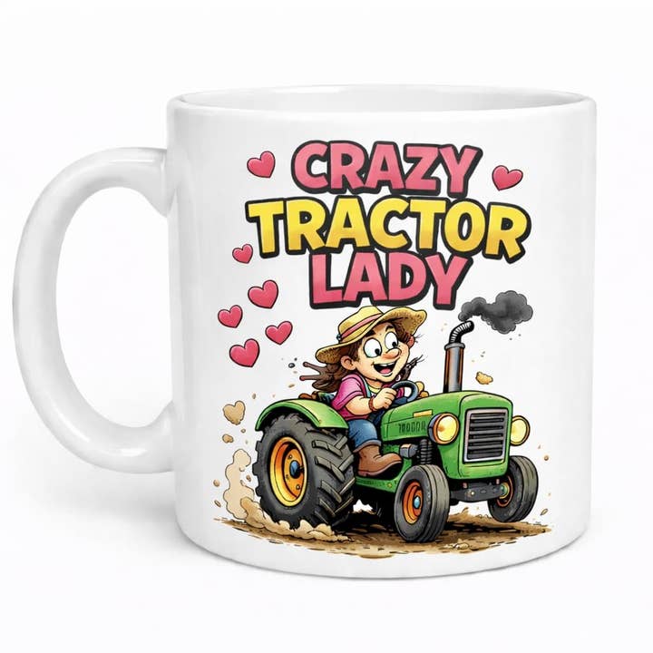 Tractor Lady 11oz Ceramic Coffee Mug – Dishwasher Safe for wholesale by Brew Crew Gifts