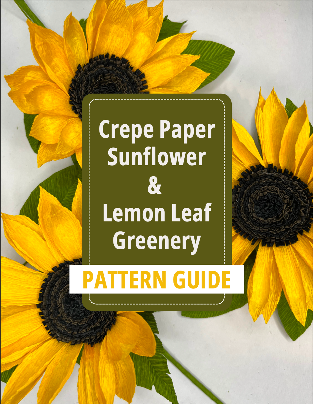 Petals and Pearls Design - Wholesale DIY Craft Kit - Kit with Pattern - Crepe Paper Sunflower1